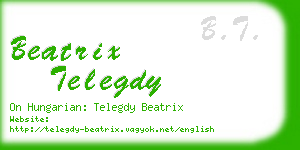 beatrix telegdy business card